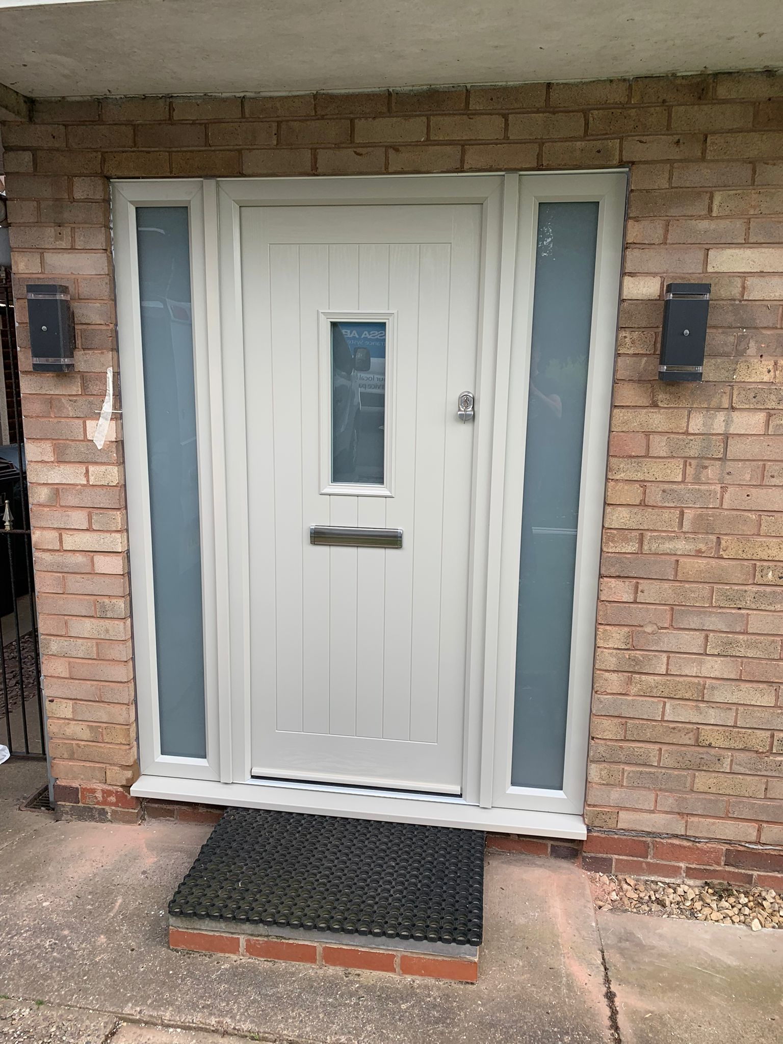White Composite Door with Side Panels